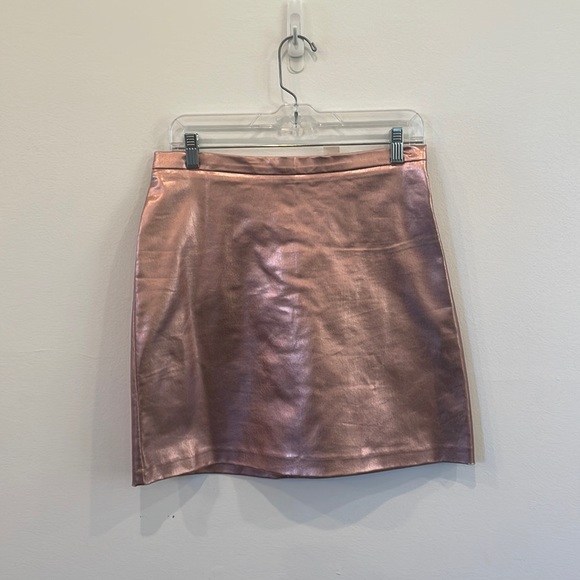 H&M Skirts Hm Shiny Pink Skirt Poshmark